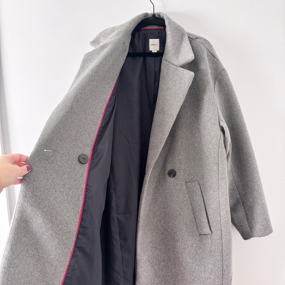 Maeve Relaxed Cocoon Wool Coat Jacket Notched Lapel Button Front Anthropologie - Picture 5 of 9